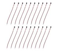 sourcing map 20 pastillas de condensador de micrófono electret, mini condensador electret de 4 mm de diámetro con cables de 100 mm, 58 dB para audio, color negro