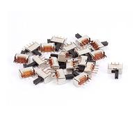 sourcing map 20 Pcs 3 Terminales de Montaje en PCB 2 Posición Horizontal SPDT Mini Interruptor Deslizante