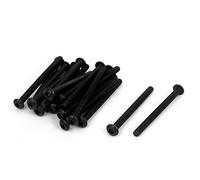 sourcing map 20 Pcs Tornillos de cabeza hueca hexagonal M3 x 35 mm Negro | acero de aleación
