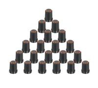 sourcing map 20 perillas de 6 mm para agujero de eje, amplificador de guitarra a presión, control de potenciómetro naranja para control de tono de volumen, piezas de bajo de guitarra, cromadas