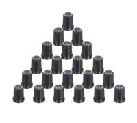 sourcing map 20 perillas de 6 mm para agujero de eje, amplificador de guitarra a presión, control de potenciómetro morado para control de tono de volumen, piezas de bajo de guitarra, cromadas