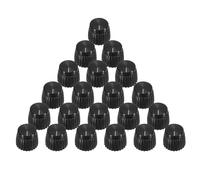 sourcing map 20 perillas de ajuste a presión para potenciómetro de 6 mm de diámetro, perilla de control negra para control de tono de volumen, piezas de bajo de guitarra, cromadas