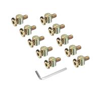 sourcing map 20 pernos para marco de cama, tornillos de cabeza hexagonal M6 x 20 mm, tornillos con tuercas de barril kit de repuesto y llave hexagonal M4 para muebles, camas, sillas