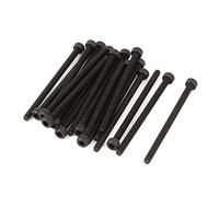 sourcing map 20 piezas 12,9 tornillo de cabeza hexagonal de acero de aleación moleteado tornillo M2.5x40