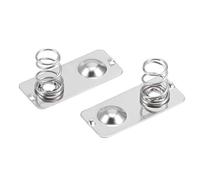 sourcing map 20 Piezas AAA Batería Positivo a Negativo Conversión Resorte Contacto Niquelado Placa 21mmx9mmx0. 3mm