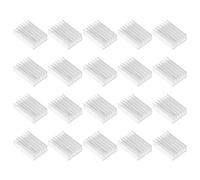 sourcing map 20 Piezas Aluminio 20mmx14mmx6mm Disipador de Calor Disipador de Calor Enfriador Enfriador Fin Tono Plateado