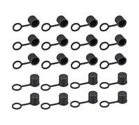 sourcing map 20 Piezas BNC Silicona Protectores Tapa Puerto Tapa Anti Polvo Negro