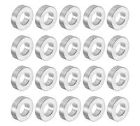sourcing map 20 Piezas Espaciador de Aluminio 5mm de Diámetro Interior 10mm de Diámetro Exterior 3mm de Longitud Separador Redondo Con Acabado Liso para Tornillos Pernos y Barras M5