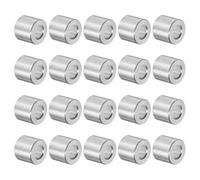 sourcing map 20 Piezas Espaciador de Aluminio de 5 mm Diámetro Interior 10 mm Diámetro Exterior 9.5 mm de Longitud Acabado Liso Espaciador Redondo para Tornillos Pernos y Barras M5