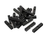 sourcing map 20 Piezas IDC Box Header DC3-30P 30 vías 2,54mm JTAG Conector Hembra Negro