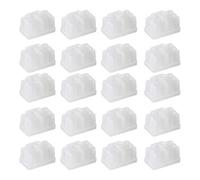 sourcing map 20 Piezas RJ45 Silicona Protectores Ethernet Concentrador Puerto Anti Polvo Tapa Cubierta 12mmx8,3mm Claro