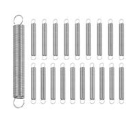 sourcing map 20 resortes de extensión, resortes pequeños de acero inoxidable con doble gancho resorte de compresión mecánico para reparación de muebles del hogar, alambre de 0,6 mm Diax6 mm ODx50 mm