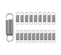 sourcing map 20 resortes de extensión, resortes pequeños de acero inoxidable con doble gancho resorte de compresión mecánico para reparación de muebles del hogar, alambre de 0,5 mm Diax4 mm ODx15 mm