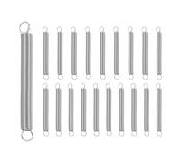 sourcing map 20 resortes de extensión, resortes pequeños de acero inoxidable con doble gancho resorte de compresión mecánico para reparación de muebles del hogar, alambre de 0,6 mm, diámetro exterior