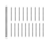 sourcing map 20 resortes de extensión, resortes pequeños de acero inoxidable con doble gancho resorte de compresión mecánico para reparación de muebles del hogar, alambre de 0,3 mm Diax3 mm ODx50 mm