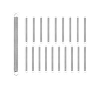 sourcing map 20 resortes de extensión, resortes pequeños de acero inoxidable con doble gancho resorte de compresión mecánico para reparación de muebles del hogar, alambre de 0,3 mm Diax3 mm ODx45 mm