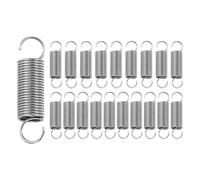sourcing map 20 resortes de extensión, resortes pequeños de acero inoxidable con doble gancho resorte de compresión mecánico para reparación de muebles del hogar, alambre de 0,6 mm, diámetro exterior