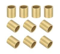 sourcing map 20 rodamientos de manguito, diámetro de 6 mm x 8 mm de diámetro exterior x 9 mm de longitud, bujes de bronce sinterizado autolubricantes