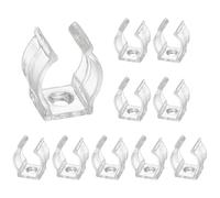 sourcing map 20 soportes de clips T5 U para bombillas LED, tubo fluorescente, accesorios de montaje de repuesto con tornillo de 0.08 pulgadas de grosor para soporte de lámpara, transparente