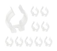 sourcing map 20 soportes de clips T8 U para bombillas LED, tubo fluorescente PP, accesorios de montaje de repuesto con tornillo de 0.04 pulgadas de grosor para soporte de lámpara, transparente