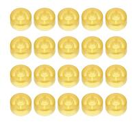 sourcing map 20 tapas de botón de pedal de guitarra, cubierta superior de plástico de 3/8 pulgadas para botones de pedal de efectos de guitarra, amarillo claro brillante