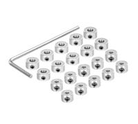 sourcing map 20 tapones de tren de aterrizaje 0.08 x 0.28/0.16 x 0.35 bloque de collar de rueda de avión con llave para avión RC modelo avión remoto