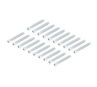 sourcing map 20 tornillos de conexión autorroscantes M7 x 60 mm, cabeza avellanada, acero al carbono, tornillos de confirmación para muebles, color plateado