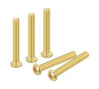 sourcing map 20 tornillos de latón M3 x 20 mm, tornillos de cabeza plana Phillips para muebles, equipos de oficina, electrónica, tono latón