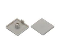 sourcing map 20 Uds de Tapa de Extremo de Extrusión de Aluminio Cuadrada Estándar de Plástico Gris de 20X20mm para Carros, Estanterías de Acuario y Almacenamiento