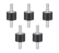 sourcing map 20 x 15mm Soportes Goma Vibración Aisladores Amortiguador con M6 x 18mm Tachuelas 5pcs
