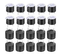 sourcing map 20 zumbadores activos DC 5 V 12 x 9,5 mm 7,6 mm tono eléctrico alarma piezoeléctrica sonido sonoro continuo pitido para circuitos de física de computadora, alarma, seguridad, almacén