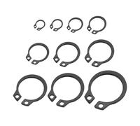 sourcing map 200 anillos de retención externos, 10 tamaños, 65 Mn, anillos de presión externos de acero al carbono, kits surtidos de anillos de presión de alambre redondo para válvulas y aparatos