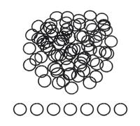 sourcing map 200 anillos de salto abiertos, anillo en O de metal dividido de 12 mm de grosor para llaveros de 1,2 mm de grosor, anillo conector para hacer joyas, collares, pulseras, aretes