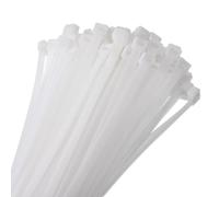 sourcing map 200 bridas autobloqueantes de nailon de 8 mm para gestión de cables, 200 mm, color blanco
