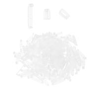 sourcing map 200 clips de plástico para llavero, conectores de acrílico transparente, anillos para llaves, anillos, oficina, tarjetas de crédito, manualidades, fabricación de joyas, a granel