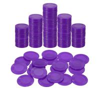 sourcing map 200 fichas de póquer de plástico, mini fichas de bingo de 25 mm, contadores de aprendizaje, contadores de discos, marcadores de juego opacos, fichas de juego para jugar matemáticas
