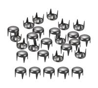 sourcing map 200 Piezas de Tachuelas Redondas Negras de 5mm, Remaches de Garra de Metal, Puntas de Estilo Punk Rock para Manualidades en Cuero, Ropa, Cinturones