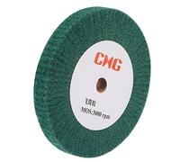 sourcing map 200mm X 25mm 240 Grano No Tejido Pulido Bruñido Rueda Nylon Alambre Estirado Abrasivo Aleta Rueda para Inoxidable Acero Cobre Verde