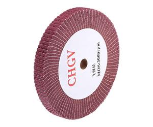 sourcing map 200mm X 25mm 320 Grano No Tejido Pulido Bruñido Rueda Abrasivo Tela Nylon Alambre Dibujo Aleta Rueda para Inoxidable Acero Metal Rojo