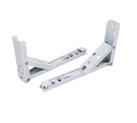 sourcing map 20cm 8" cargado 2pcs Triángulo de soporte del estante plegable Soporte Abrazadera longitud del muelle