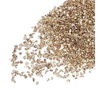 sourcing map 20g Aplastado Vidrio Chips, 1-3mm Irregular Metálico Brillante Vidrio para Artesanía Bricolaje Joyería Jarrón Relleno Epoxi Resina Decoración Champagne Oro