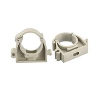 sourcing map 20mm Diámetro Tubo Abrazaderas Clips, PPR Agua Manguera Conexiones Tubo Soporte con Cerradura para Agua Suministro Gris 12uds
