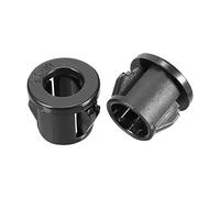 sourcing map 20pcs 10mm montado a presión en el protector de la arandela del buje de la manguera de cable negro