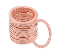 sourcing map 20pcs 24mm x 30mm x 1.5mm arandela plana de cobre para tornillo de tornillo