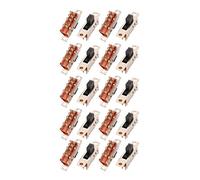 sourcing map 20Pcs 3 Posición 8P DPDT de montaje de panel Micro interruptor deslizante de enclavamiento interruptor de palanca