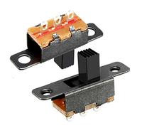 sourcing map 20pcs 4mm Interruptor Deslizante vertical 3 Terminales PCB SPDT Cierre de panel
