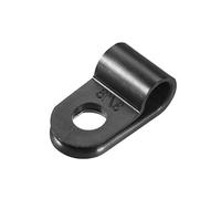 sourcing map 20pcs Abrazadera de Cable de Nylon de tipo R Clip Organizador de cuerda de gestión de cable negro de 4,8 mm UC-0.5