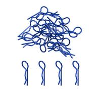 sourcing map 20Pcs Clips de Cuerpo en Ángulo de 90 Grados Pasadores Flexibles Dobles para los Modelos de Coches RC a Escala 1/8 1/10 1/12 Pieza de Repuesto de Camiones Crawler (Azul)