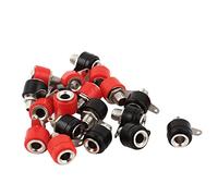 sourcing map 20pcs del Altavoz del Amplificador de 6 mm 4 mm Rosca plátano zócalo Encuadernación Adaptador del Poste