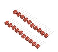 sourcing map 20Pcs Fusible Dip Miniatura Montada En El Cilindro Fundido Lento Micro T3.15A 3.15A 250V Rojo